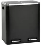 SVITA TM2X15 Treteimer 30 Liter 2x15L schwarz Abfalleimer M&uuml;lleimer...