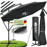 tillvex Sonnenschirm Anthrazit &Oslash; 300 cm Ampelschirm Gartenschirm Marktschirm...