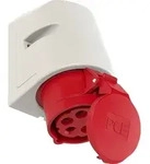 PCE CEE Wandsteckdose 5-polig, 16 A, 400 V, IP44 - Rot
