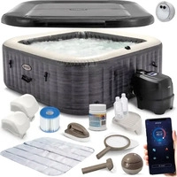 Aufblasbarer Whirlpool mit Hydromassage f&uuml;r 4 Personen INTEX 28450 + Chlorgenerator