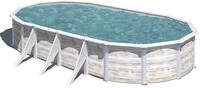 GRE Ovaler Stahlwandpool mit Nordicoptik KIT730N &ndash; 730 x 375 x 120 cm,...