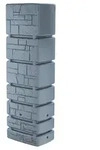 Regentonne eckig SANTURO 350 Liter grau inkl. Hahn - Grau