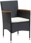 vidaXL Garten-Essst&uuml;hle 4 Stk. Poly Rattan Schwarz
