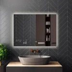Heidenfeld LED Badezimmerspiegel | Wandspiegel mit Heizung - Infrarot Spiegelheizung
