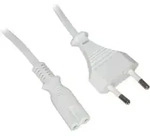 Goobay Anschlusskabel mit Eurostecker, 3 m, wei&szlig;, (2*0,75 mm2), Eurostecker...