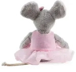 Ballett-Maus Pl&uuml;sch grau-rosa 22 cm - Schaffer 5651 - Kuscheltier f&uuml;r Kinder