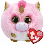 TY 42508 Fantasia Unicorn Puffies Einhorn Pl&uuml;schtier, Mehrfarbig - Gold/Rosa