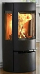 Aduro 50571, Kaminofen Aduro 17 Stahl schwarz 6,5 kW mit Holzfach,
