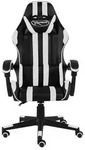 vidaXL Gaming-Stuhl Schwarz und Wei&szlig; Kunstleder - Schwarz/Wei&szlig;