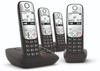 Gigaset A690 A Quattro - DECT Telefon - 4 Mobilteile- Anrufbeantworter - schwarz
