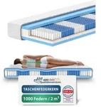 AM Qualit&auml;tsmatratzen | 1000 Federn 7-Zonen Taschenfederkernmatratze - 140x190...