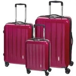 Check.IN 3-tlg. Kofferset LONDON 2.0 mit 4 Rollen - beere - Rot