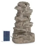 Blumfeldt Stonehenge Solarbrunnen, inkl. Solarpanel, Lithium-Ionen-Akku (ca. 5h