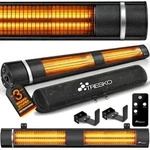 TRESKO Infrarot Heizstrahler 3000W Schwarz mit Fernbedienung & Abdeckung -...