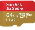 SanDisk microSDXC 64GB Extreme A2 C10 V30 UHS-I U3