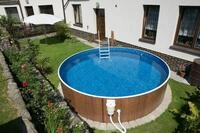 myPOOL Poolset Splash mit Sandfilteranlage - Holzoptik &Oslash; 3,60 x 1,20 m - Gr. 4
