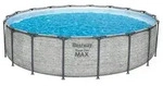 Steel Pro MAXTM Solo Pool ohne Zubeh&ouml;r &Oslash; 549 x 122 cm, Steinwand-Optik...