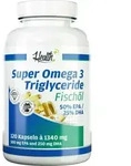 HEALTH+ SUPER OMEGA 3 TRIGLYCERIDE FISCH&Ouml;L | 50% EPA | 25% DHA | h&ouml;chste