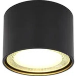 Globo Lighting Deckenleuchte Metall schwarz matt, Glas klar, satiniert, &oslash;:...