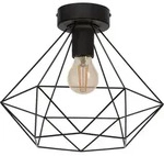 EGLO Deckenlampe Tarbes, 1 flammige Vintage Deckenleuchte im Retro Look, Material: