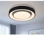 LED-Deckenleuchte - Schwarz-Wei&szlig; - Metall - &Oslash; 38 cm - dimmbar - Schwarz