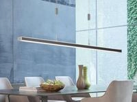 Schmale LED Pendelleuchte h&ouml;henverstellbar dimmbar & CCT Lichtfarbe, 115cm lang