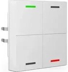 MDT KNX 55 x 55 mm Taster Light 4fach tral mit Temperatursensor reinwei&szlig; gl, 1 Stk.
