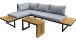 LC Garden &raquo;Sungardo&laquo; Gartenlounge Set 3tlg. Anthrazit aus Aluminium Akazie