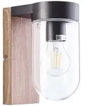 BRILLIANT Au&szlig;enwandleuchte Cabar braun IP44 E27 40 Watt dimmbar g. f. Normallampe -