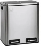 SVITA TM2X15 Treteimer 30 Liter 2x 15L Abfalleimer M&uuml;lleimer M&uuml;lltrennung Edelstahl