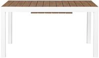 Gartentisch - Wei&szlig; - Aluminiumgestell - Polywood Platte - 140 x 90 cm -...