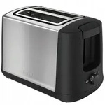 Tefal TT340830, 2 Scheibe(n), Schwarz, Edelstahl, Edelstahl, Tasten, Drehregler, 850