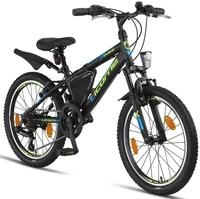 Licorne Bike Guide Premium Mountainbike Shimano,Zoll:20;Farbe:Schwarz/Blau/Lime