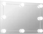vidaXL Wandspiegel mit LED-Beleuchtung Rechteckig Glas - Silber