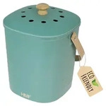 Biom&uuml;lleimer mit Deckel, nachhaltig, geruchsdicht, HMF 3780, 3L, Gr&uuml;n - Gr&uuml;n