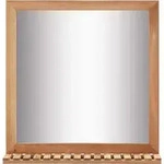 vidaXL Badezimmerspiegel 60&times;12&times;62 cm Walnuss Massivholz - Braun
