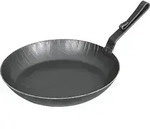TURK Servierpfanne schmiedeeisern &Oslash;28cm mit gebogenem Stiel und hohem Rand schwarz -