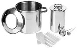 Browin 313016 SET mit Wassermantel Schinkenkocher 1,5 kg + Topf, Edelstahl, inkl. 2