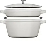 Staub Kochtopfset, 2-tlg | rund | Gusseisen | Weisser Tr&uuml;ffel - Grau