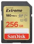 SanDisk Extreme, 256 GB, SDXC, Klasse 10, UHS-I, 180 MB/s, 130 MB/s