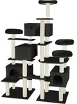 tectake&reg; Kratzbaum Entissar 214 cm inklusive Kippschutz - Schwarz