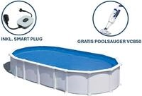 GRE Ovaler Stahlwandpool in Wei&szlig; KITPROV7388 &ndash; 730 x 375 x 132 cm,...