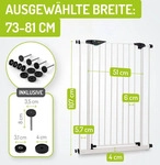 BOMI&reg; Extrahoch Treppenschutzgitter 73-161 cm | Zum Klemmen | Schlie&szlig;t...