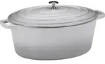 Br&auml;ter - Gusseisen - 29 x 36 cm - mit Deckel - Grau/Beige/Hellgrau