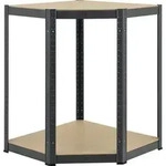 Juskys Eckregal Lageregal Corner Basic 180 x 70 x 40-70 cm grau - 875 kg - 5 B&ouml;den -