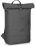 Johnny Urban Rucksack Damen & Herren Grau - Robin Medium - Rolltop Mit Laptopfach