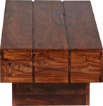 WOHNLING Couchtisch Massiv-Holz Sheesham 120cm breit Design Wohnzimmer-Tisch