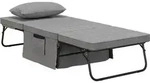 HOMCOM 4-in-1 Klappbett Sessel Ottomane Liege 5-Stufen H&ouml;henverstellbar Grau -...