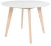 Miliboo - Design-Tisch LEENA Holz und Weiß D100