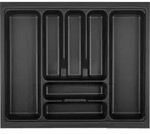 ORGA-BOX VIII Besteckeinsatz 511 x 480 x 55 mm Lavagrau mit Perlstruktur f&uuml;r 60er